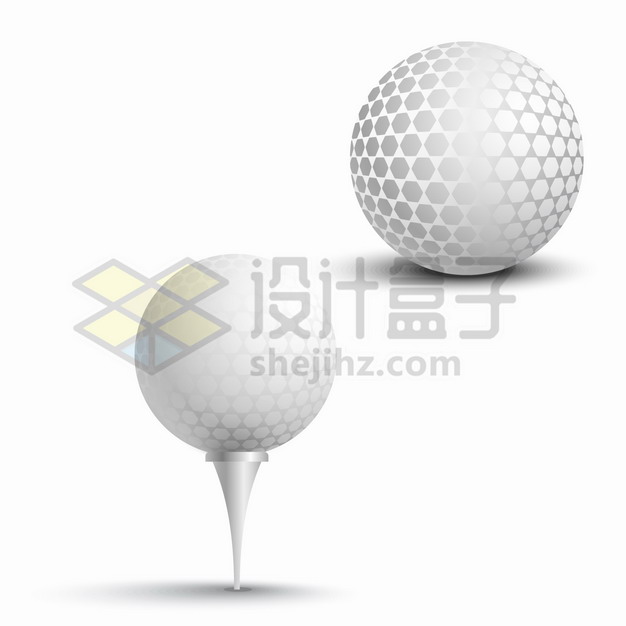 高尔夫球和球座体育运动球类png图片素材 休闲娱乐-第1张