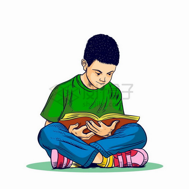 男生读书头像图片