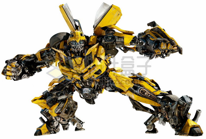 摆出战斗姿势的大黄蜂变形金刚png图片免抠素材 军事科幻-第1张