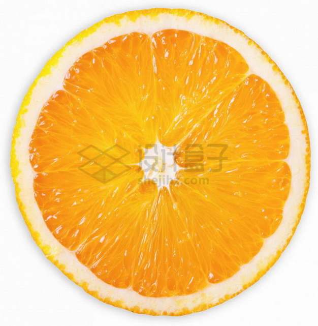 橙子脐橙横切面黄色果肉png图片素材