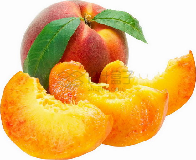 切开的桃子香山水蜜桃png图片素材 生活素材-第1张