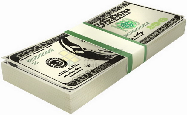 包扎好的一沓美元钞票纸币png图片素材 金融理财-第1张