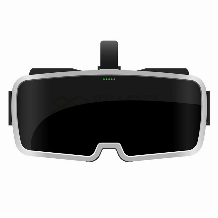 黑色头戴式虚拟现实vr眼镜正面png图片免抠矢量素材 设计盒子