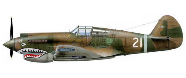 二战中的德国BF-109战斗机侧视图png免抠图片素材 军事科幻-第1张