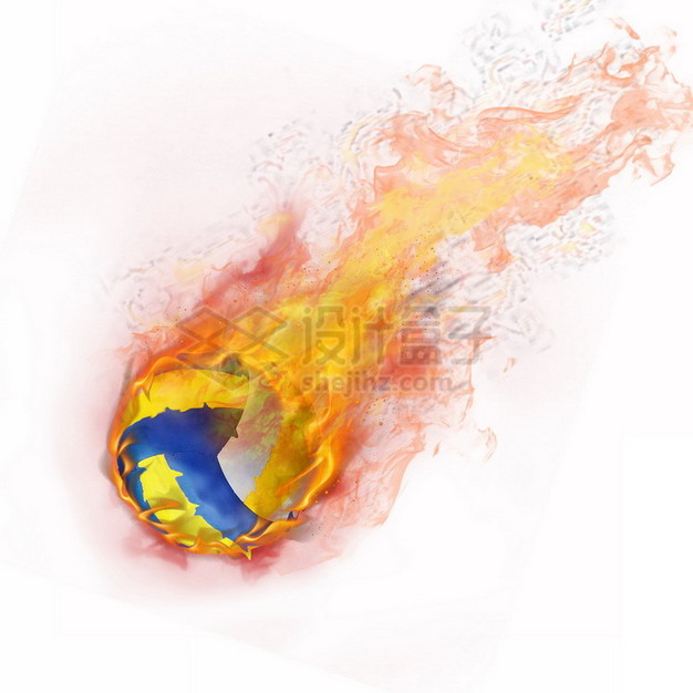 燃烧着火焰的排球特效果43445768png图片素材 效果元素-第1张