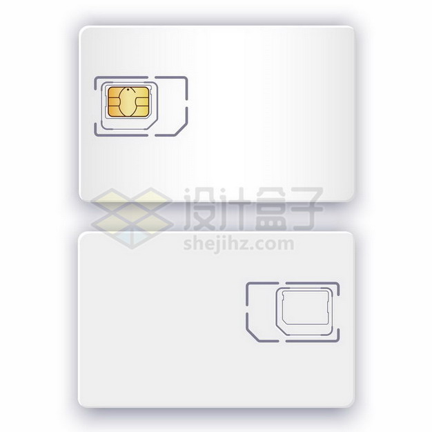 空白的SIM手机卡png图片免抠矢量素材 IT科技-第1张