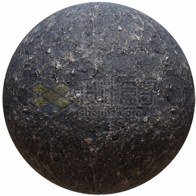 高清黑色的大铁球金属球png图片素材