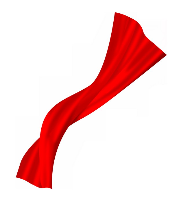 飘扬的红色绸缎面丝绸红旗装饰908873png图片素材 装饰素材-第1张