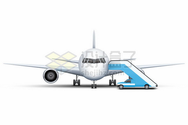 停机坪上的大型客机飞机正面图556806 png图片素材 交通运输-第1张
