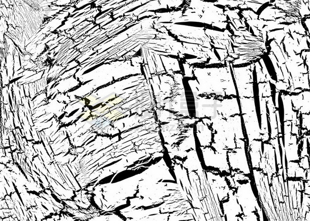 干裂龟裂的土地黑色裂纹裂缝图案787435png图片素材 效果元素-第1张