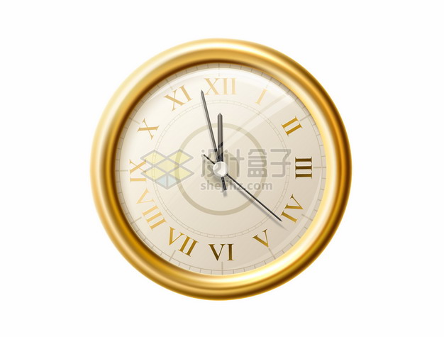 金色边框的钟表时钟挂钟333720png图片矢量图素材