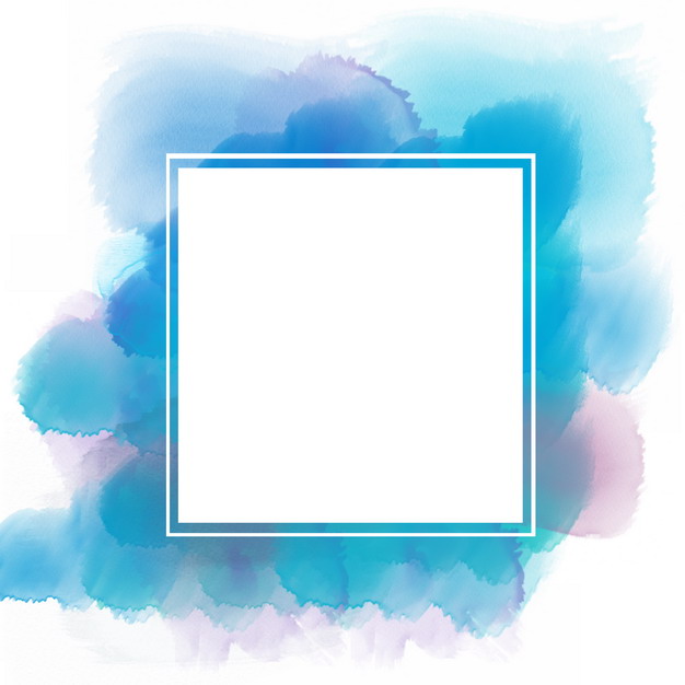 彩色涂鸦背景和方形边框文本框信息框png图片素材 设计盒子