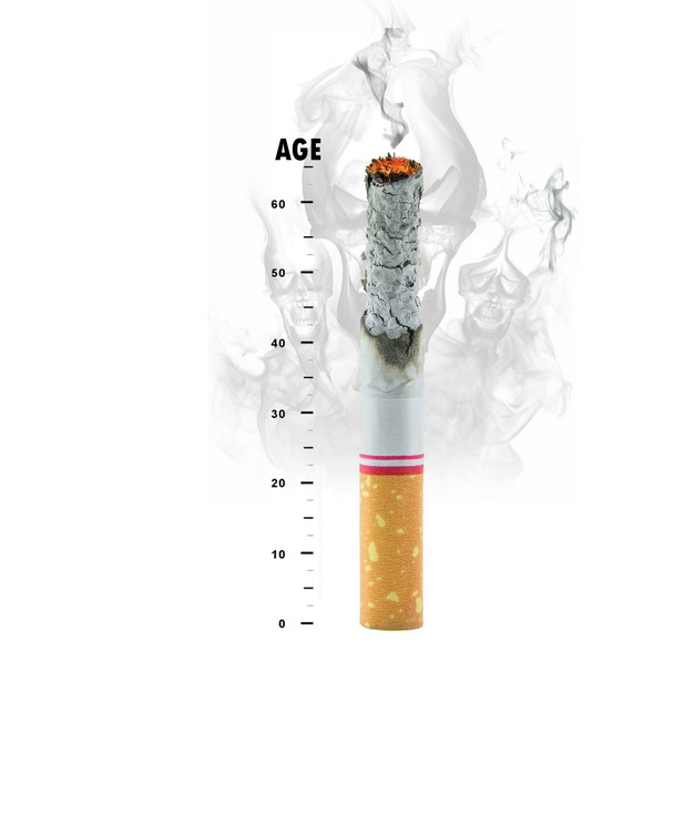 燃烧的香烟和寿命的关系图168919png图片素材 健康医疗-第1张