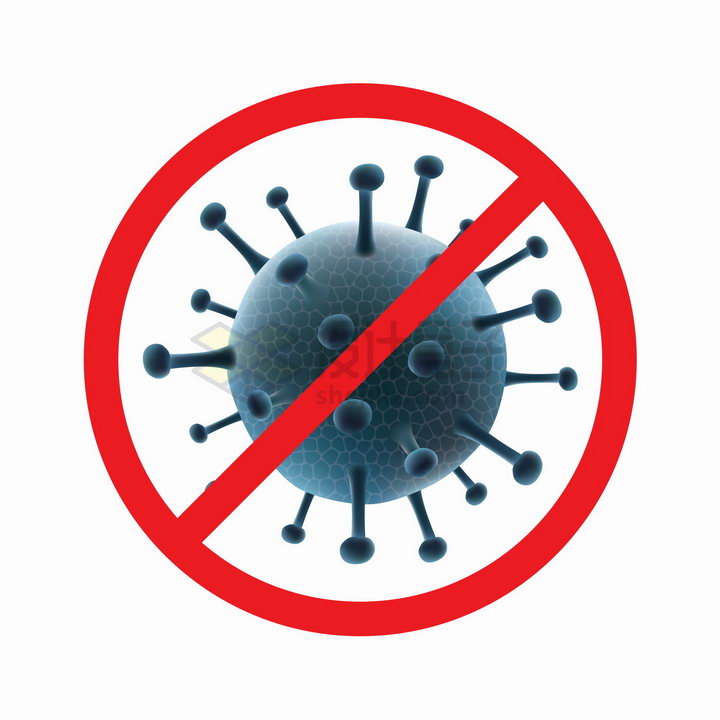 新型冠状病毒警告标志png图片免抠矢量素材 