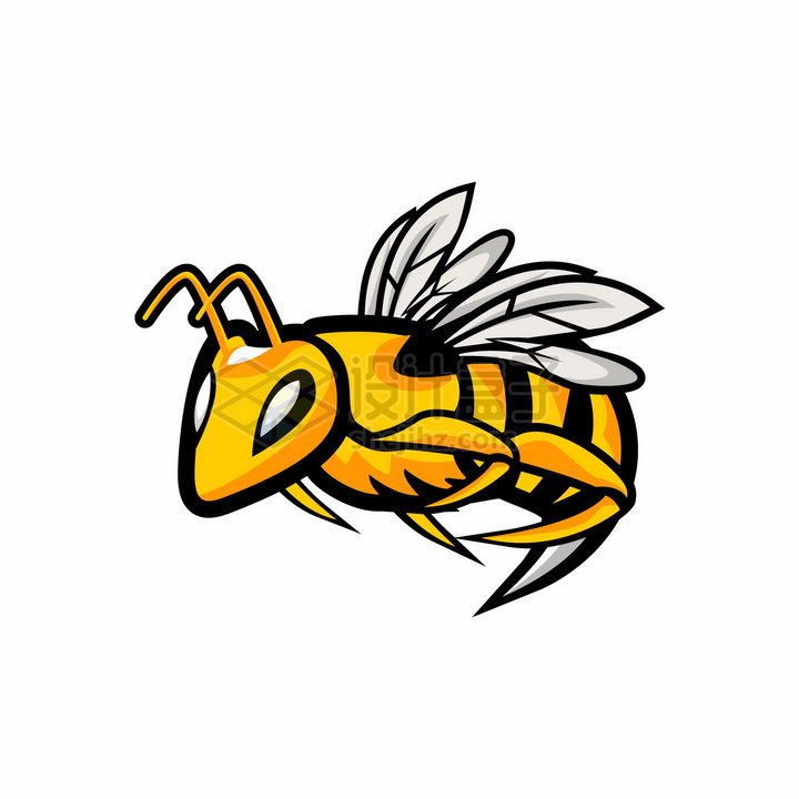 卡通大黄蜂马蜂logo设计方案png图片免抠矢量素材 生物自然-第1张