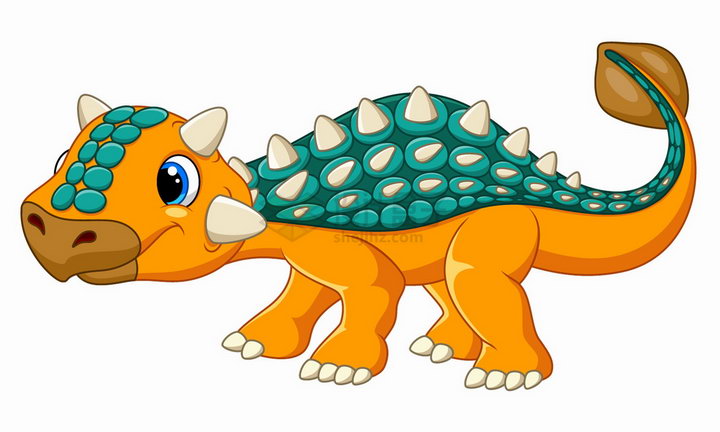 装甲龙恐龙可爱卡通动物png图片免抠矢量素材 设计盒子