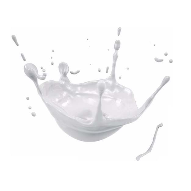乳白色的液体牛奶溅落效果667933png图片素材