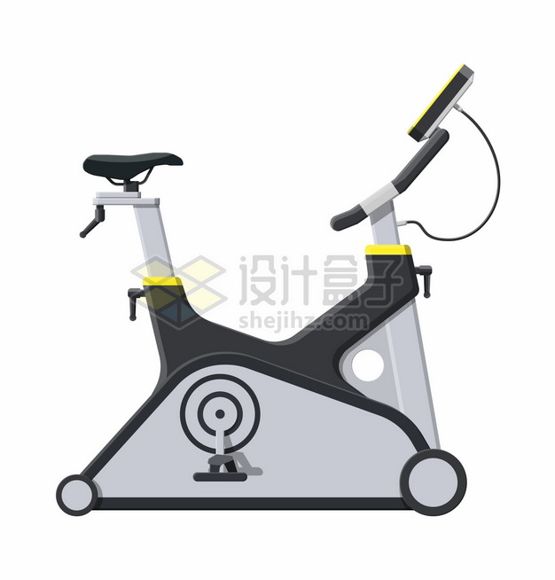动感单车健身器材侧面图729338png图片素材 休闲娱乐-第1张