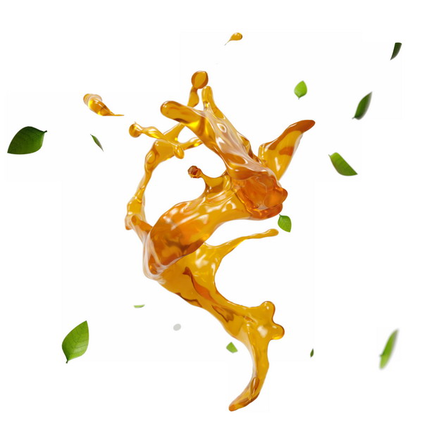 黄色液体果汁食用油蜂蜜效果png图片素材 设计盒子