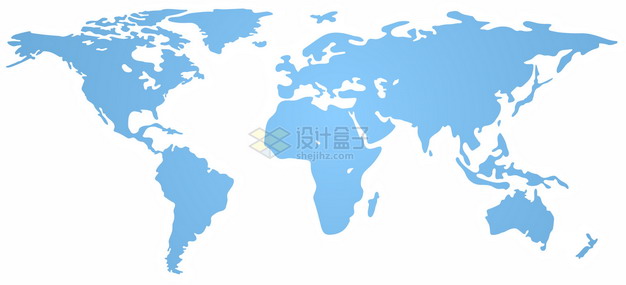 蓝色的世界地图图案798316png图片素材 科学地理-第1张