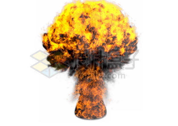 爆炸产生的火光和蘑菇云832675psd/png图片素材 效果元素-第1张