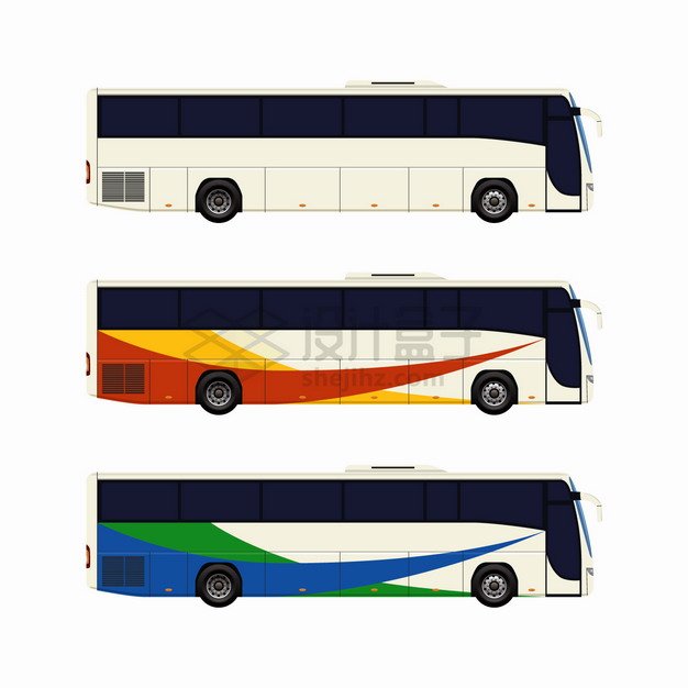 3款大巴车长途汽车png图片素材 交通运输-第1张