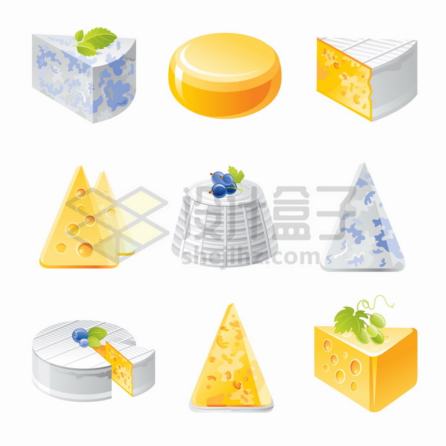 9款奶酪干酪美味西餐美食png图片素材 生活素材-第1张