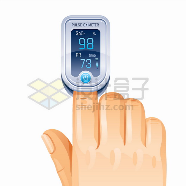 手指夹式血氧仪脉搏检测器医疗用品png图片素材 健康医疗-第1张