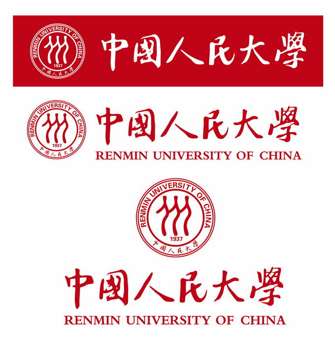 中国人民大学校徽图案带校名LOGO矢量图片素材|AI+PNG 标志LOGO-第1张