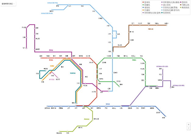 香港地铁线路图图片素材 交通运输-第1张