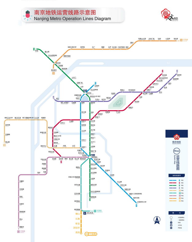 南京地铁线路图图片素材 交通运输-第1张