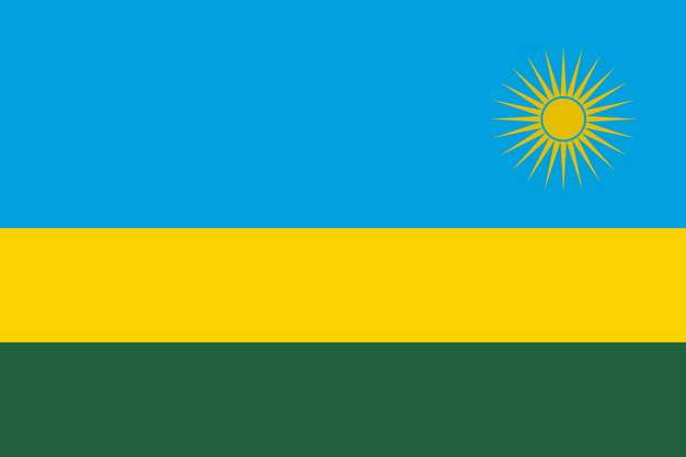 标准版卢旺达国旗图片素材