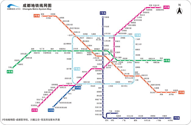 成都地铁线路图图片素材 交通运输-第1张