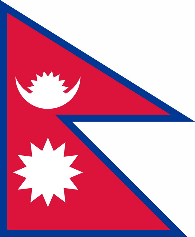 标准版尼泊尔国旗图片素材 科学地理-第1张