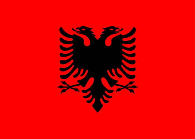 标准版阿尔巴尼亚国旗图片素材