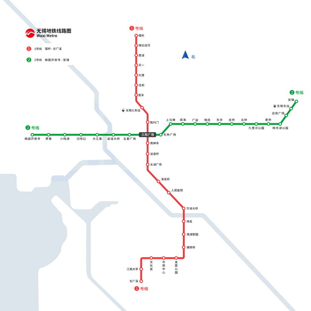 无锡地铁线路图图片素材 交通运输-第1张