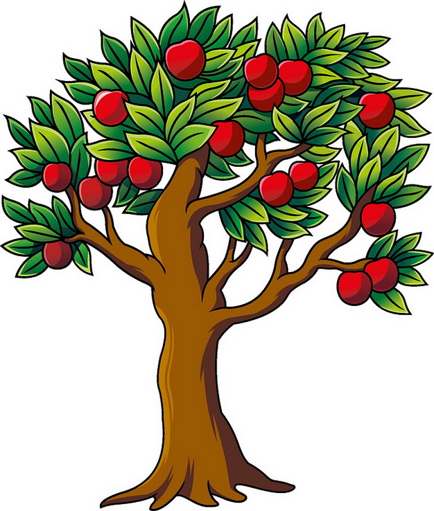 苹果树开花图片卡通图片