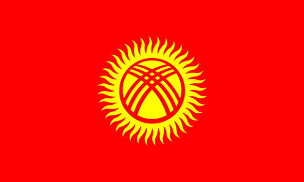 标准版吉尔吉斯斯坦国旗图片素材 科学地理-第1张