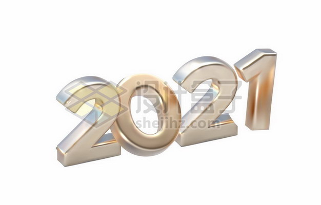 银色金属色3D立体2021艺术字体878605png矢量图片素材 字体素材-第1张