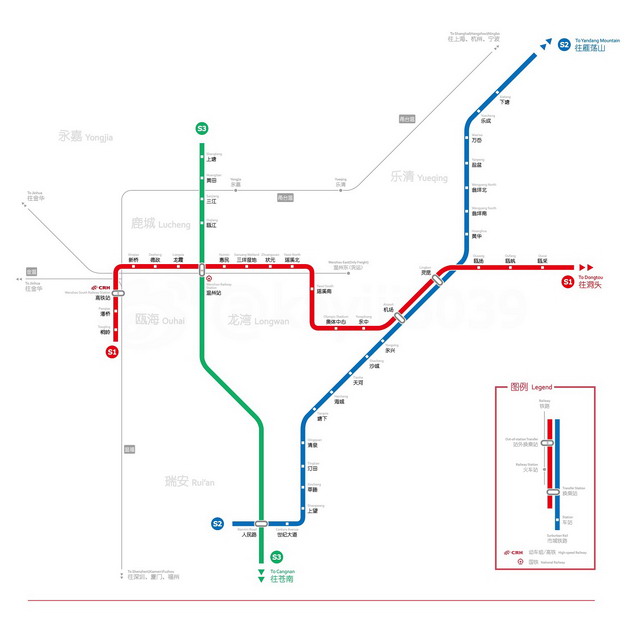 温州地铁线路图图片素材 交通运输-第1张
