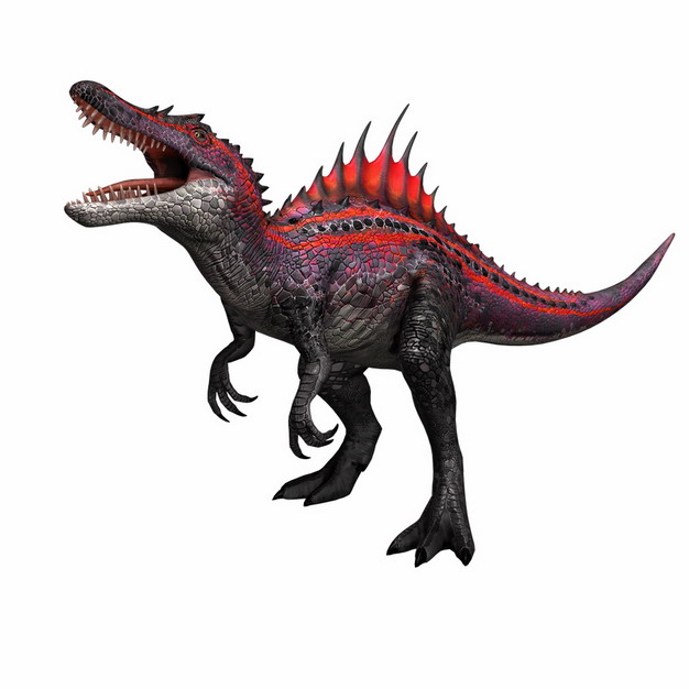凶猛的红色棘龙肉食性恐龙171176png免抠图片素材 生物自然-第1张