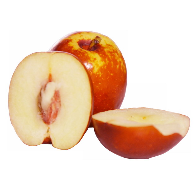 两颗切开的红枣露出枣核和果肉561869png免抠图片素材 生活素材-第1张