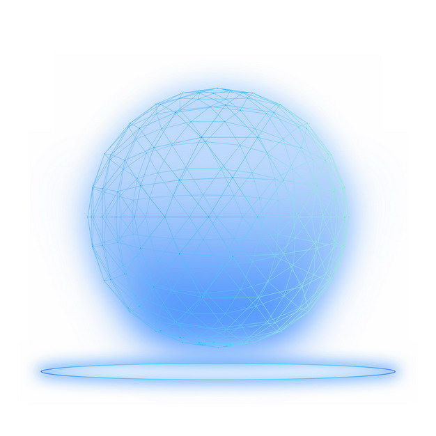 蓝色线条组成的发光圆球科技风格882635图片素材 线条形状-第1张