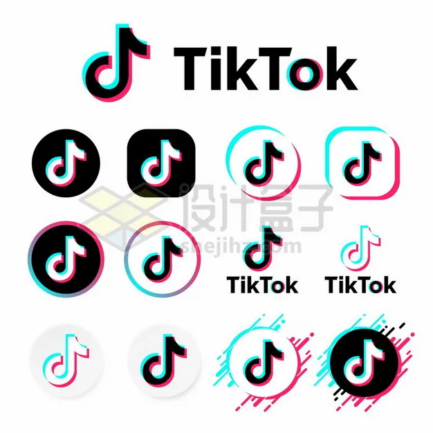 12款抖音TikTok标志logo275548矢量图片免抠素材 标志LOGO-第1张