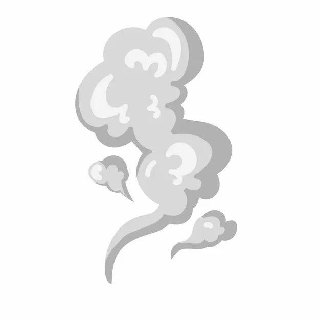 一缕灰色的烟雾冒烟效果图案414455矢量图片素材 效果元素-第1张