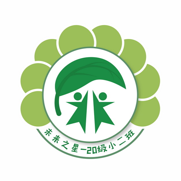 卡通绿色花朵幼儿园班级班徽矢量图片素材639566 标志logo