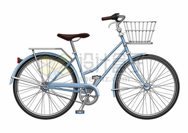 一辆蓝色的自行车侧视图916875图片免抠矢量素材