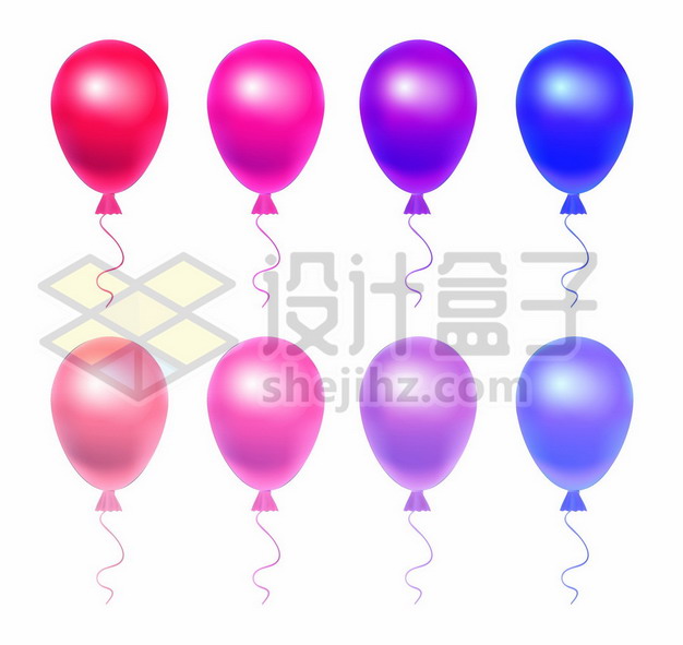 红色粉红色蓝色紫色气球354502图片素材 漂浮元素-第1张