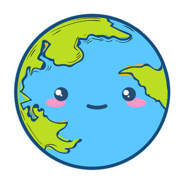 地球漫画 简单图片