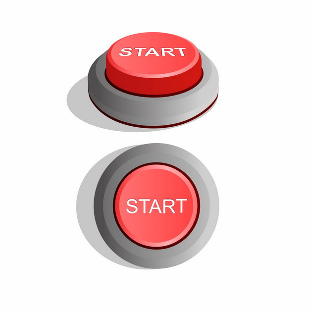 两个角度的红色开关按钮start开始按钮498816png图片素材